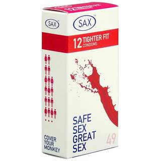 Sax Tighter Fit 12pk Condoms