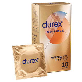 Durex Invisible Wide Fit 10pk Condoms
