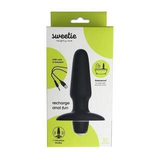 Sweetie Rechargeable Anal Plug - Black