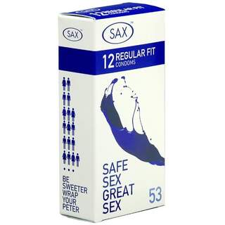 Sax Regular Fit 12pk Condoms