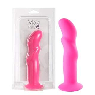 MAIA RILEY 7.8" Silicone Pink Dong