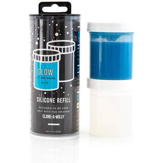 Clone-A-Willy Glow in the Dark- Blue Silicone Refill
